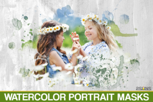 20 Watercolor Portrait Clipping Masks Review