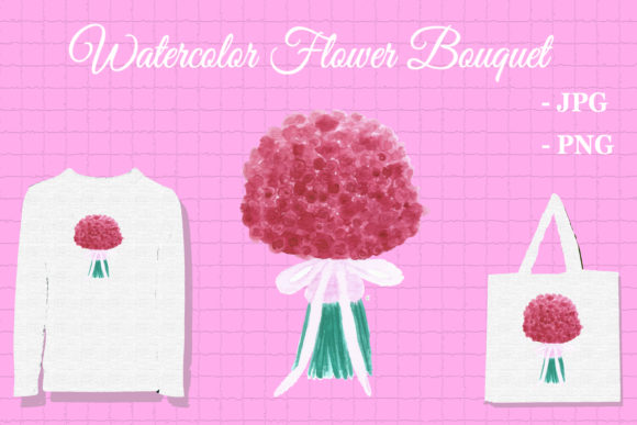 Beautiful Watercolor Flower Bouquet: A Soft, Artistic Print Template for Bloggers and Publishers