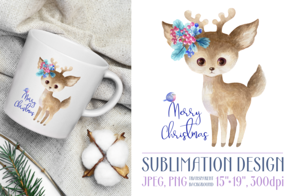 Cute Watercolor Deer: A Crafts-Inspired Design for Bloggers and Publishers