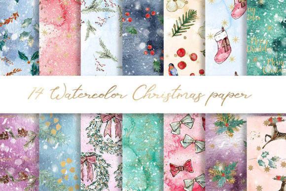 h1Watercolor Christmas Patterns for Digital Sellers/h1