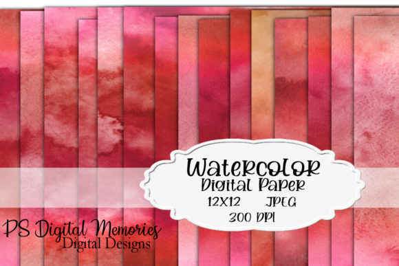 h1Watercolor Digital Paper Coral Sunset for Backgrounds and Digital Products/h1