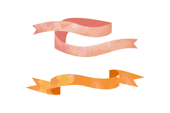 Hand Drawn Watercolor Ribbons Design: A Decorative Element for Soft, Elegant Branding