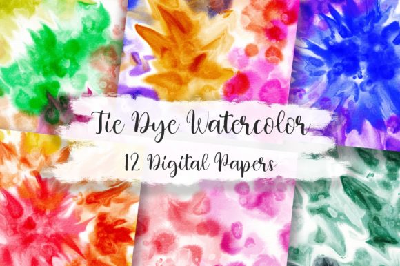 Infusing Personality into Branding with Tie Dye Watercolor Digital Papers