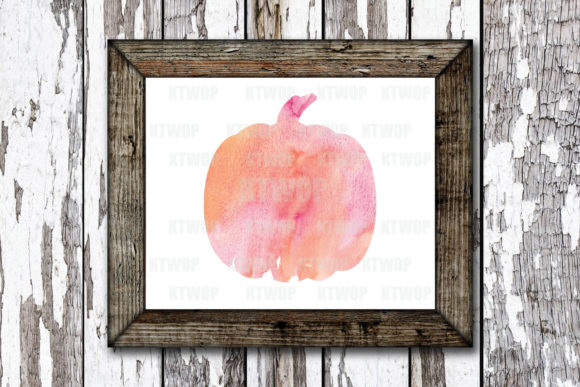 Pumpkin-Pink Watercolor PNG for Crafts & Handmade Business Design