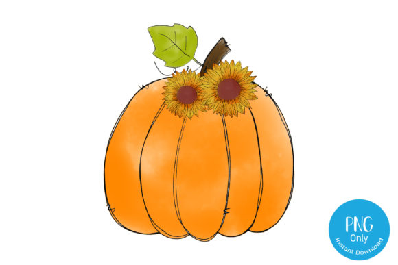 Pumpkin Watercolor - Sublimation for Crafts & Digital Product Sellers
