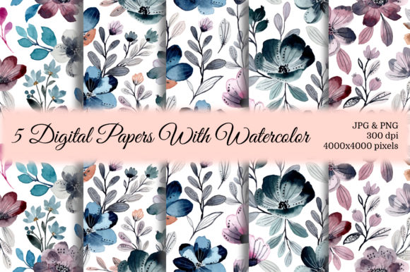 Seamless Pattern Floral Watercolor 25 for Branding and Marketing Visuals