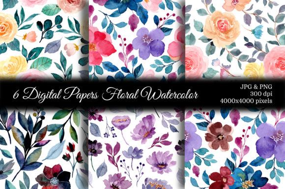 Seamless Pattern Floral Watercolor 66: A Versatile Design Asset for Modern Branding and Marketing