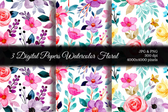 Seamless Pattern Floral Watercolor 80 Patterns Review