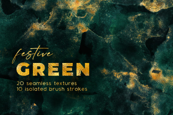 Seamless Watercolor & Gold Embroidery Backgrounds