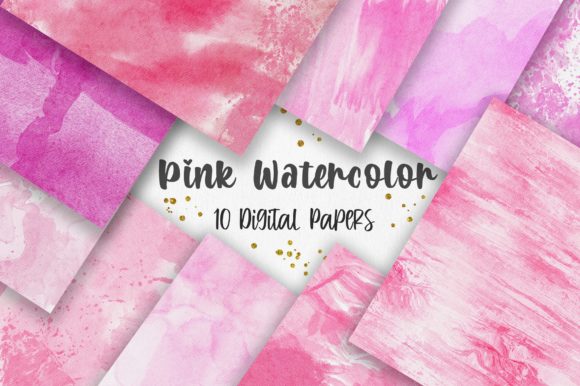 Valentine Pink Watercolor Texture Backgrounds