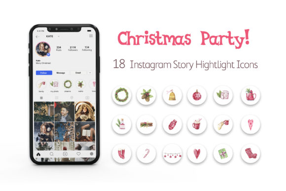 Watercolor Christmas Instagram Highlight Review