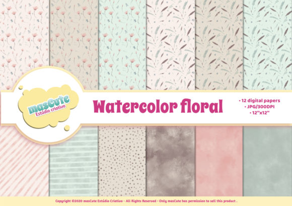 Watercolor Floral Patterns: A Fresh Digital Paper Pack for Creative Publishers