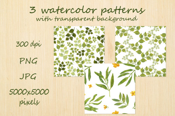 Watercolor Greenery Seamless Pattern for Content Publishers