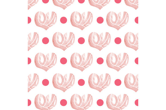 Watercolor Typography Love Dot Pattern Review
